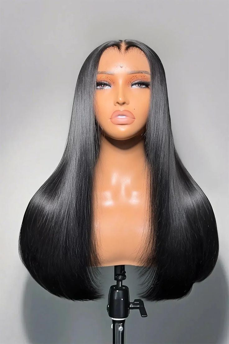 Monica - 20inch Black Double Drawn Glueless Wig